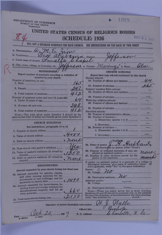 Scan of African Methodist Episcopal Zion Church: 1973
