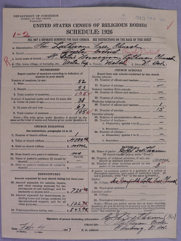 Scan of Lutheran Free Church: 313