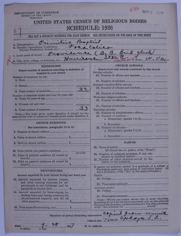 Scan of Primitive Baptists: 580