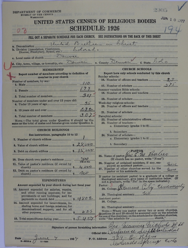 Scan of Church of the United Brethren in Christ: 2905