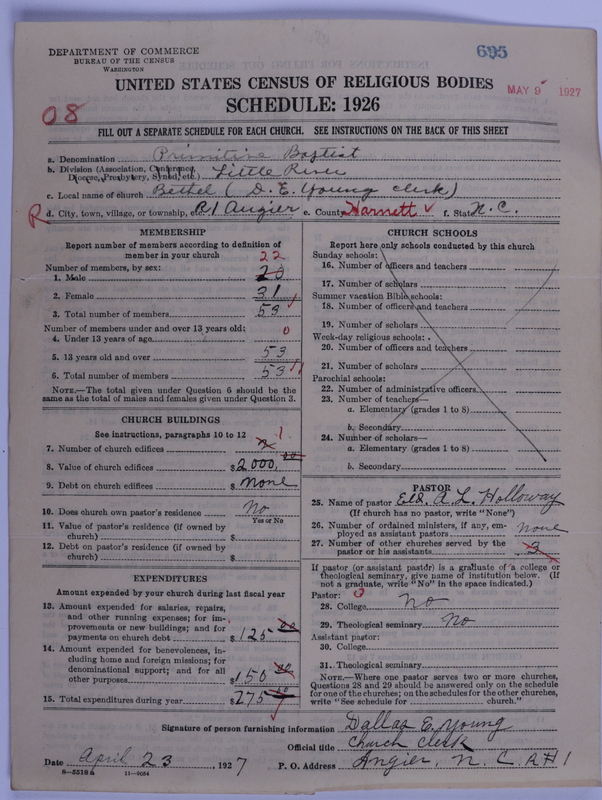 Scan of Primitive Baptists: 695