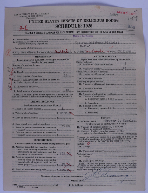 Scan of Church of the Nazarene: 989