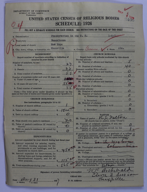 Scan of Presbyterian Church in the United States: 2400