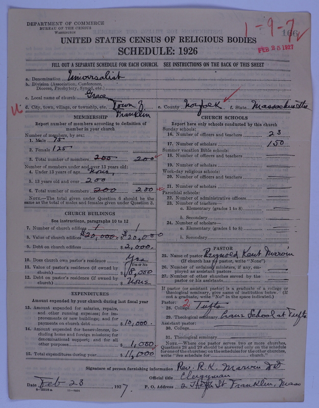 Scan of Universalist Church: 166