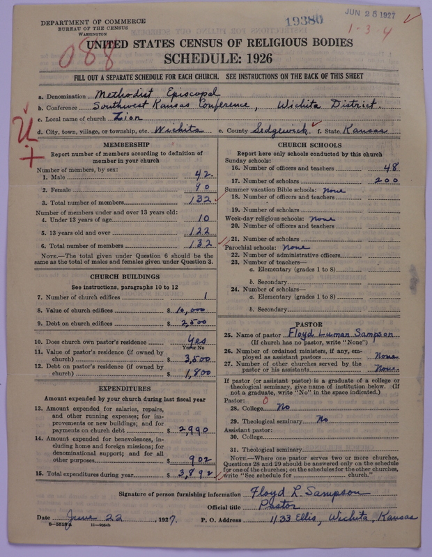 Scan of Methodist Episcopal Church: 19380