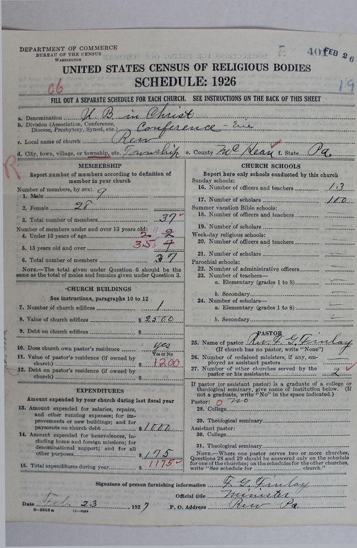 Scan of Church of the United Brethren in Christ: 401