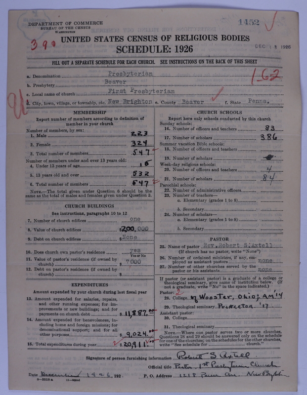 Scan of Presbyterian Church in the United States of America: 1452