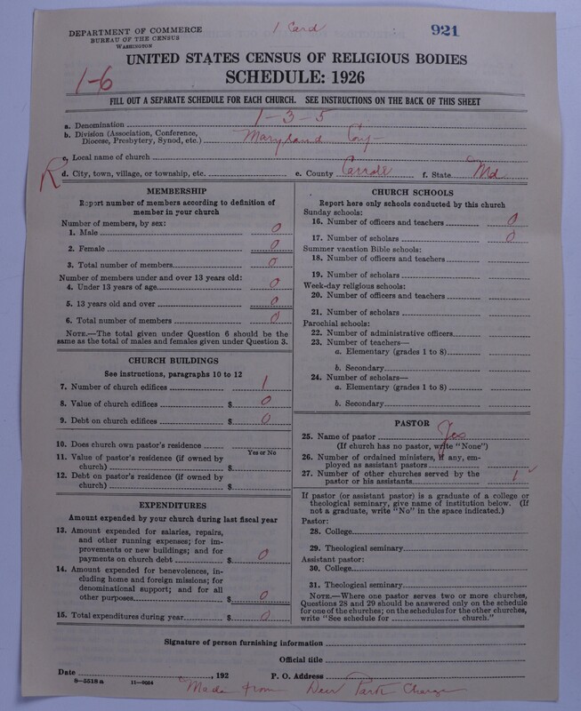 Scan of Methodist Protestant Church: 921