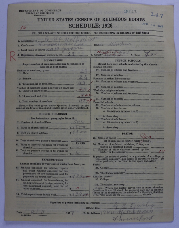 Scan of Colored Methodist Episcopal Church: 2023