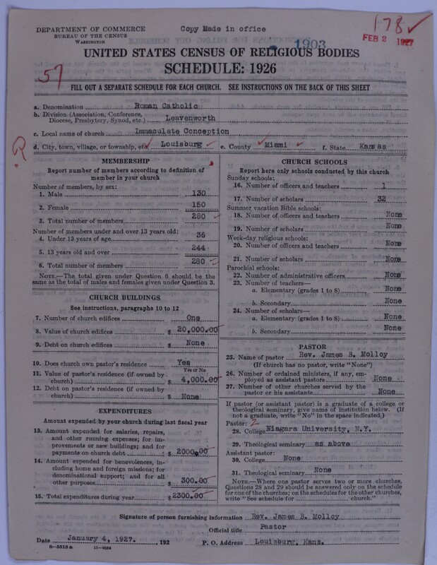 Scan of Roman Catholic Church: 1903