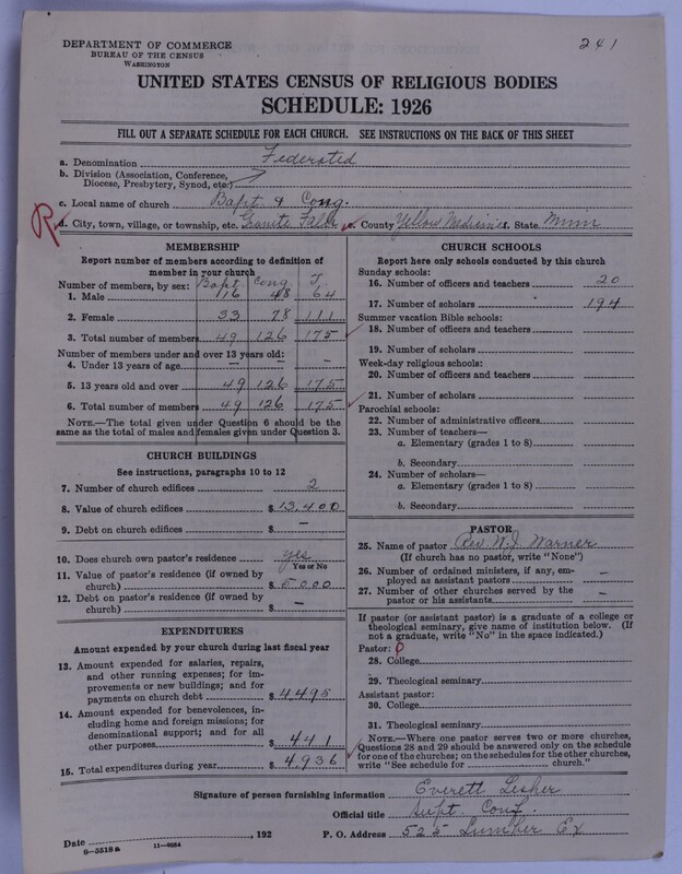 Scan of Federated Churches: 241