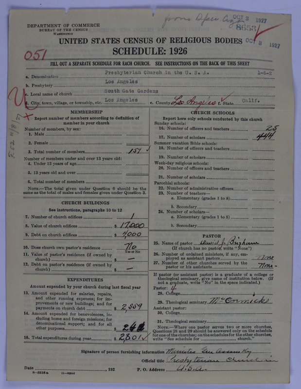 Scan of Presbyterian Church in the United States of America: 8653