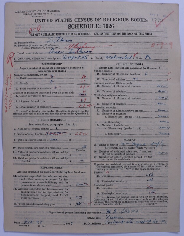 Scan of United Lutheran Church in America: 1772
