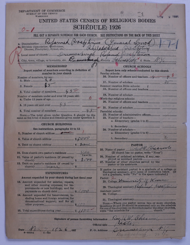 Scan of Reformed Presbyterian Church in North America, General Synod: 1