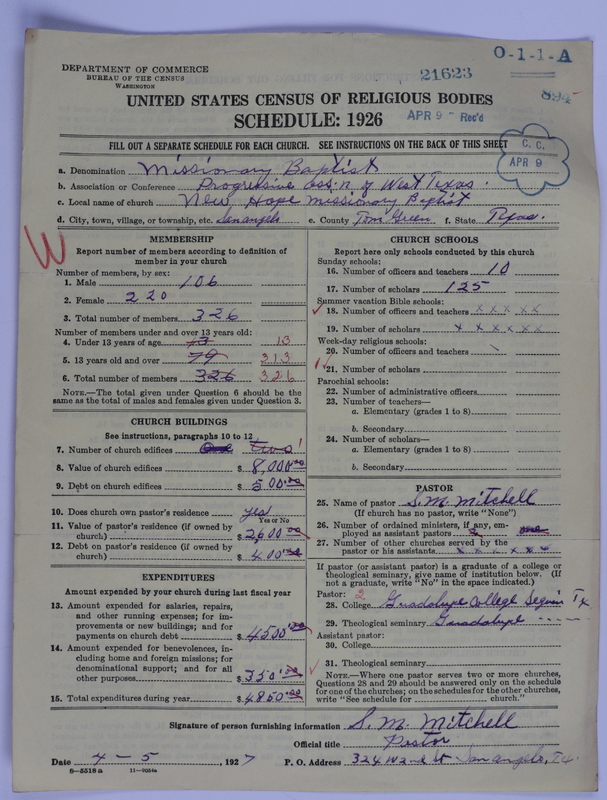 Scan of Negro Baptists: 21623