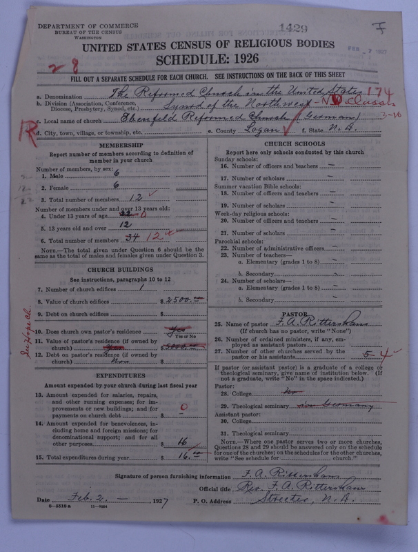 Scan of Reformed Church in the United States: 1429