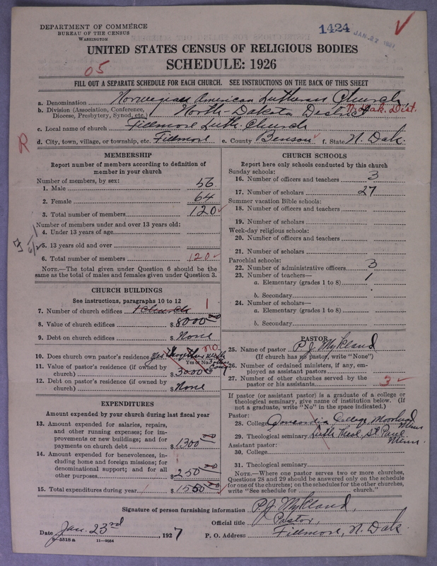 Scan of Norwegian Lutheran Church of America: 1424