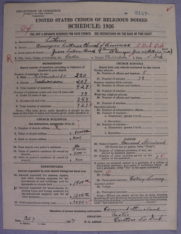 Scan of Norwegian Lutheran Church of America: 2147