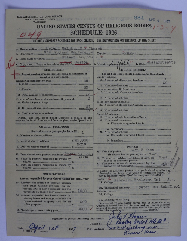 Scan of Methodist Episcopal Church: 884