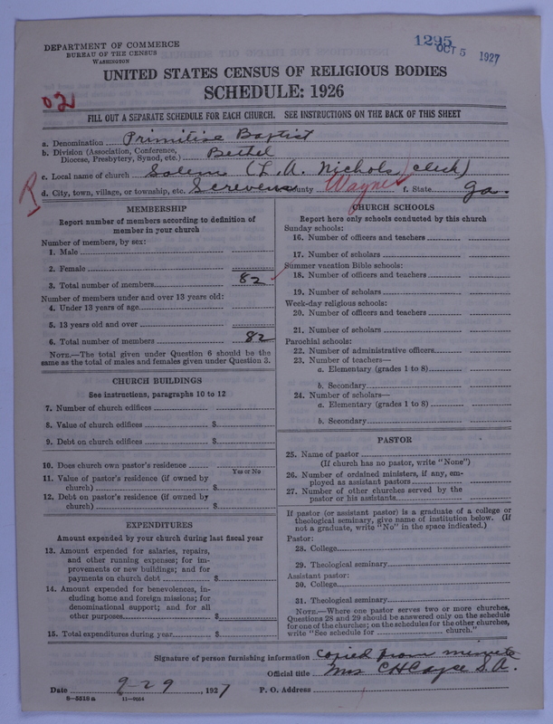 Scan of Primitive Baptists: 1295