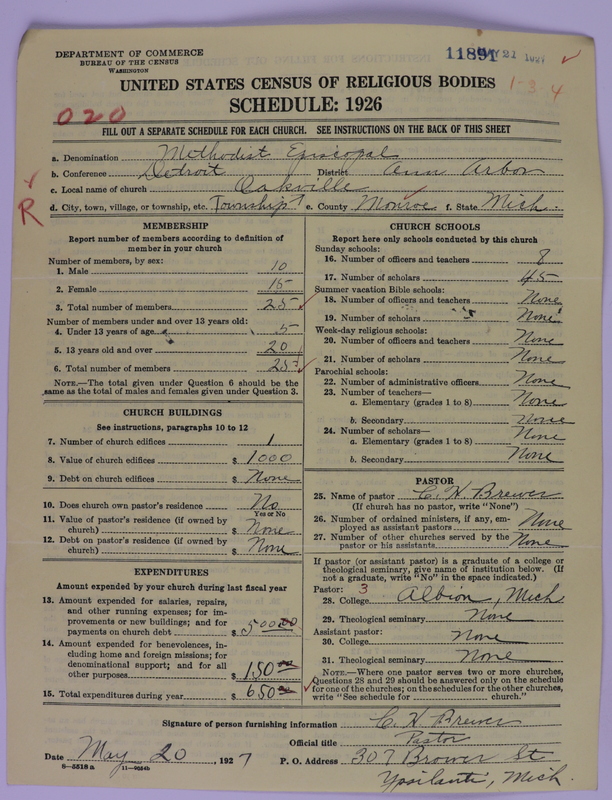 Scan of Methodist Episcopal Church: 11891