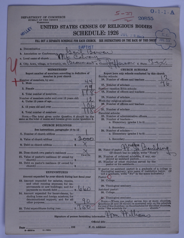Scan of Negro Baptists: 20855