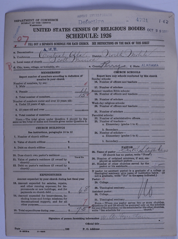 Scan of African Methodist Episcopal Church: 4721
