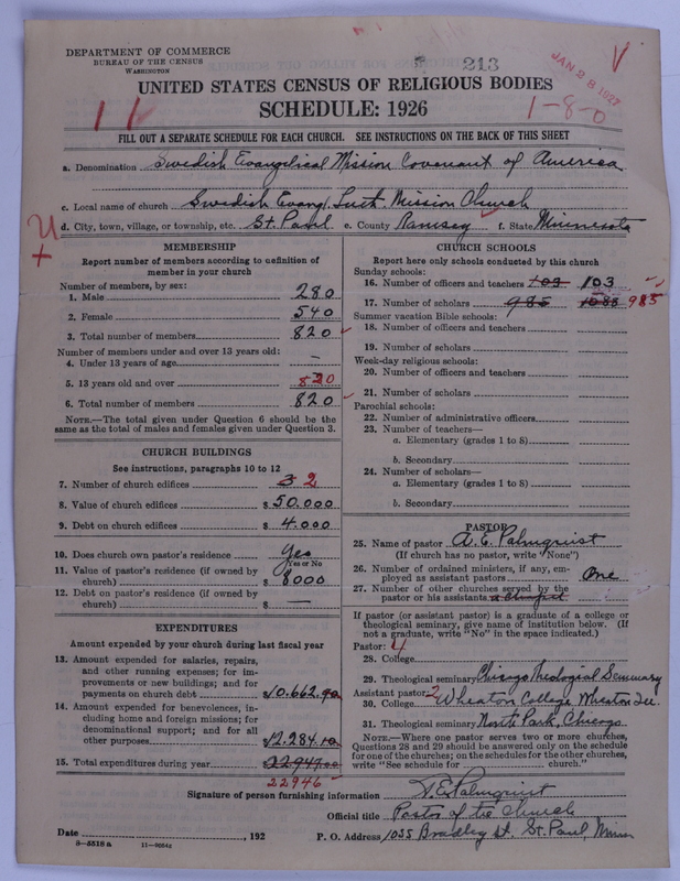 Scan of Swedish Evangelical Mission Covenant of America: 213