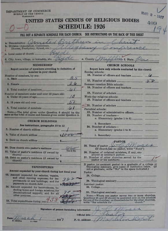 Scan of Church of the United Brethren in Christ: 409
