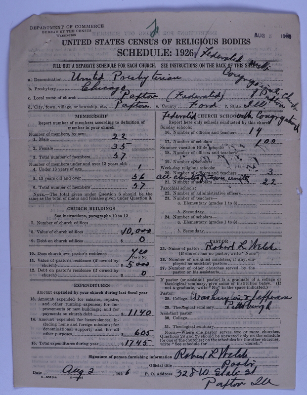 Scan of Federated Churches: