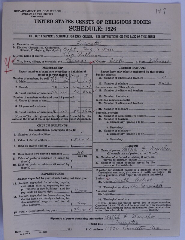 Scan of Federated Churches: 197