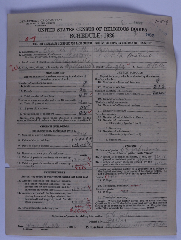 Scan of Church of the Nazarene: 965