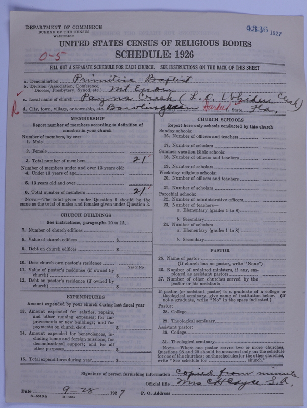 Scan of Primitive Baptists: 1336
