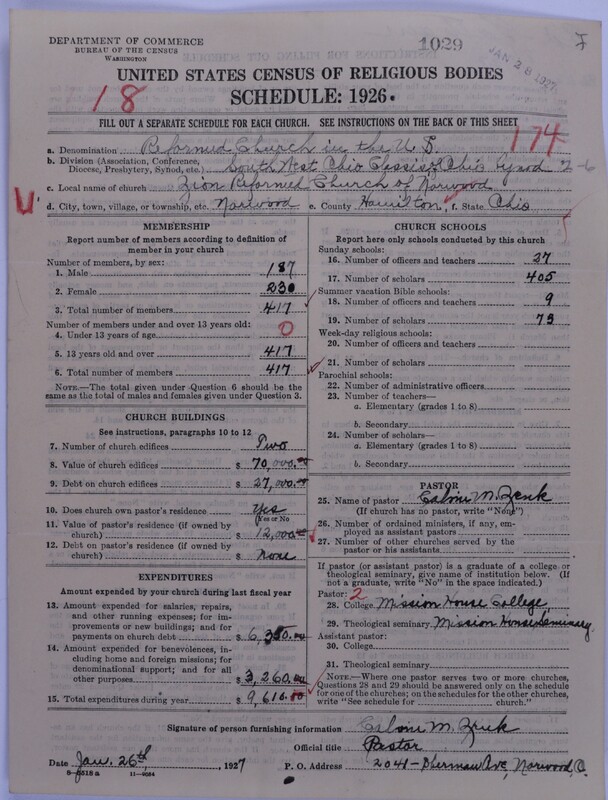 Scan of Reformed Church in the United States: 1029