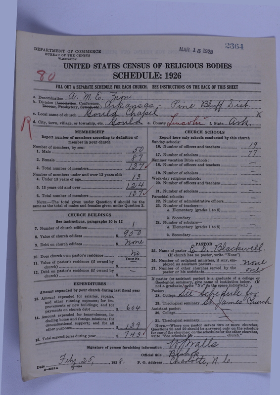 Scan of African Methodist Episcopal Zion Church: 2364