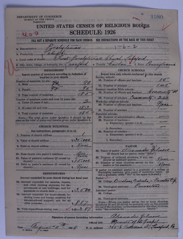Scan of Presbyterian Church in the United States of America: 1580