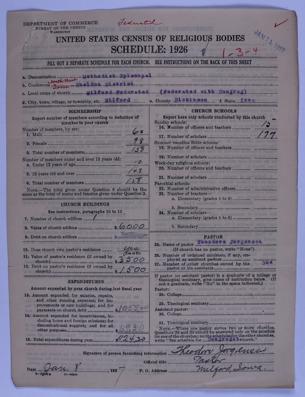 Scan of Federated Churches: