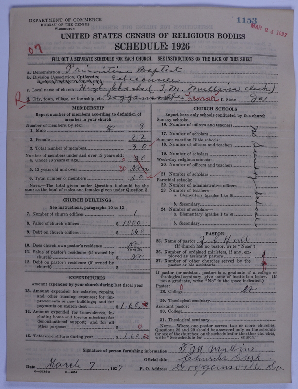 Scan of Primitive Baptists: 1153