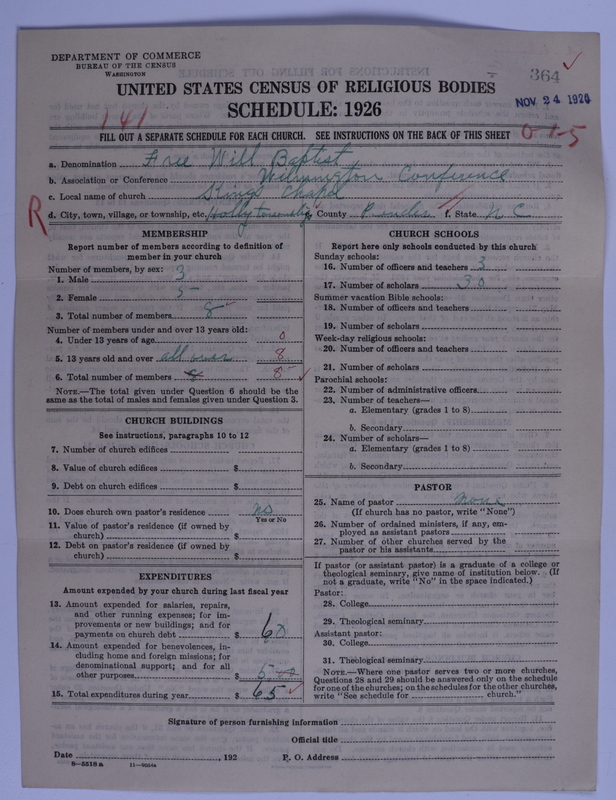 Scan of Free Will Baptists: 364