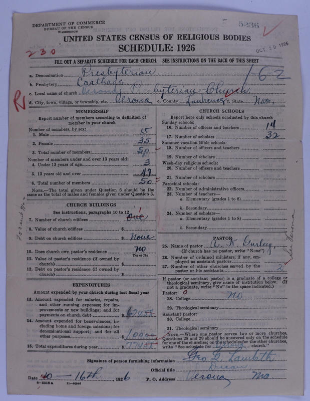 Scan of Presbyterian Church in the United States of America: 5236