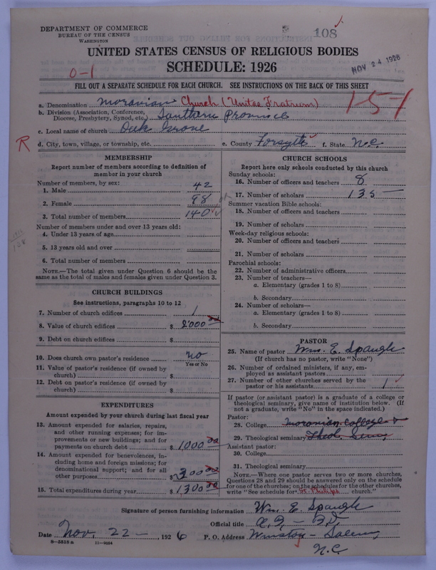 Scan of Moravian Church in America: 108