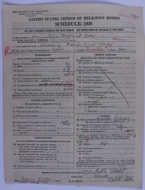 Scan of Colored Primitive Baptists: 240