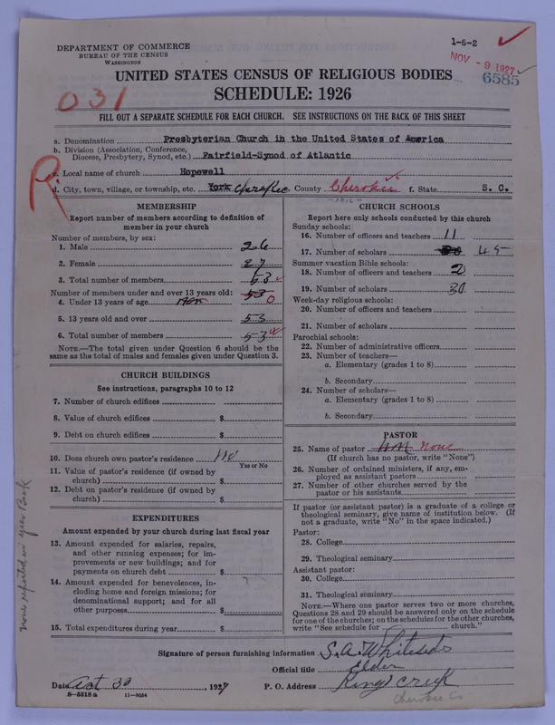 Scan of Presbyterian Church in the United States of America: 6585