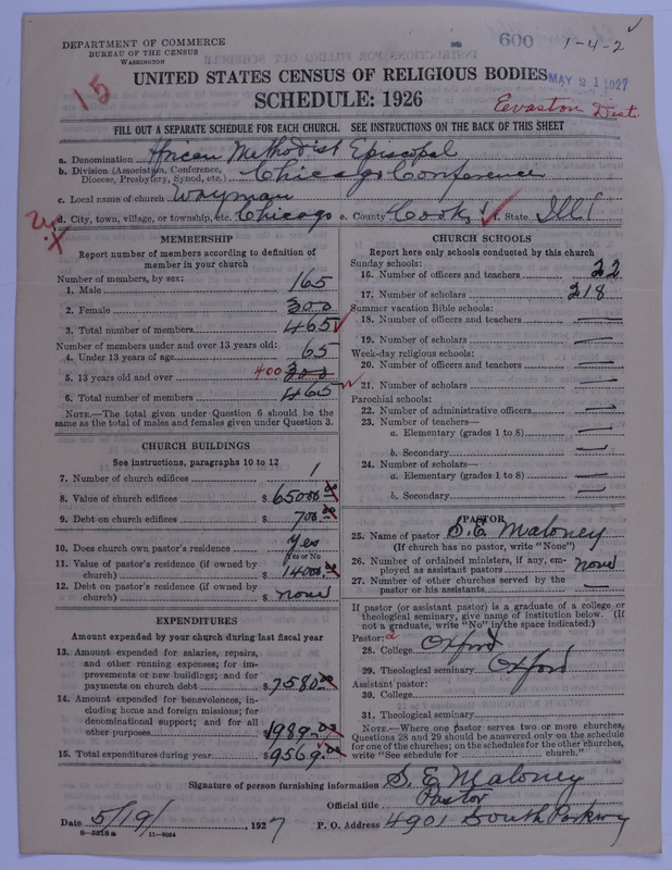 Scan of African Methodist Episcopal Church: 600