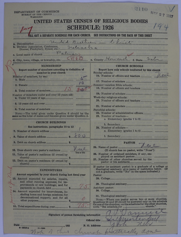 Scan of Church of the United Brethren in Christ: 2110