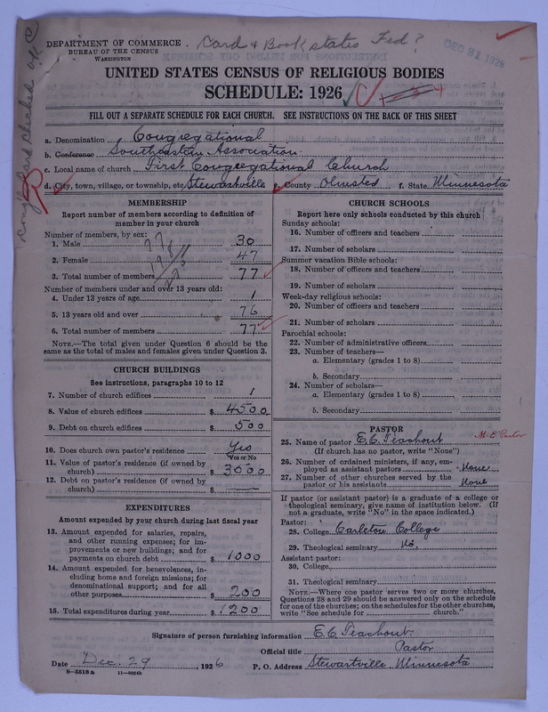 Scan of Federated Churches: