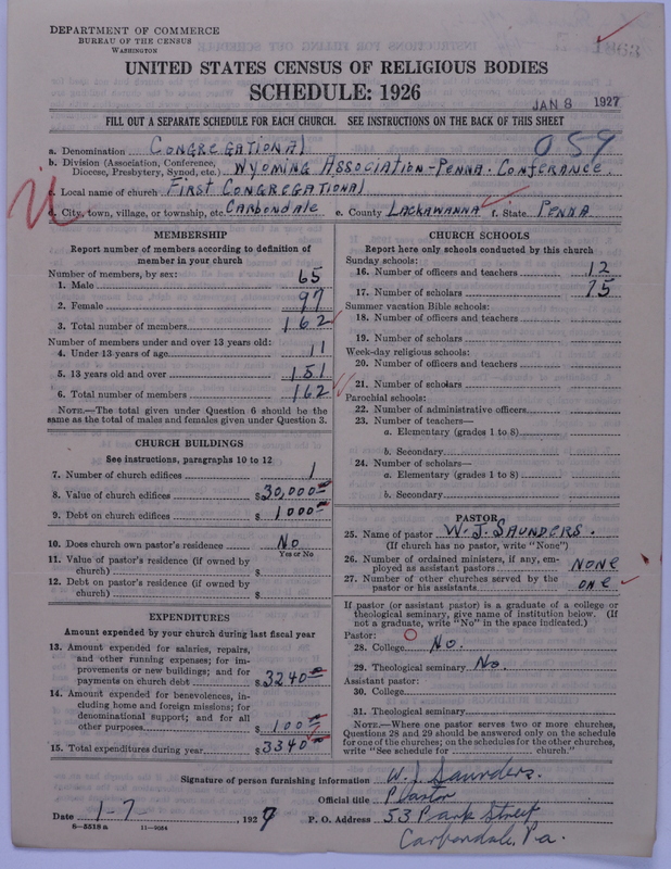 Scan of Congregational Churches: 1863