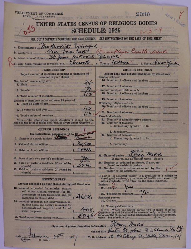 Scan of Methodist Episcopal Church: 2030