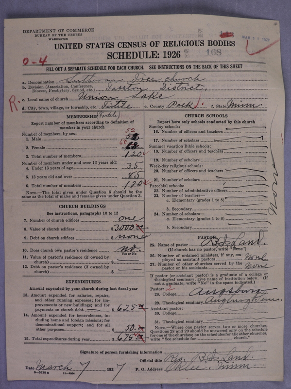 Scan of Lutheran Free Church: 168