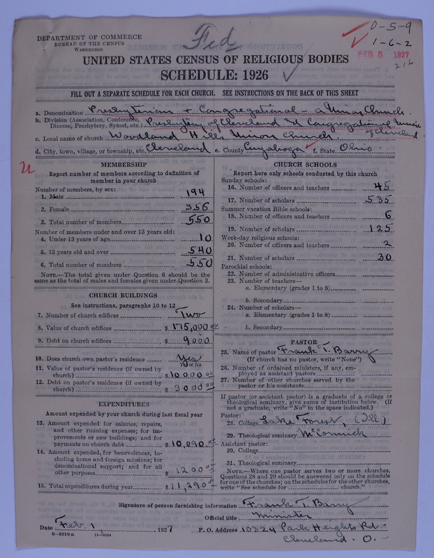 Scan of Federated Churches: 216